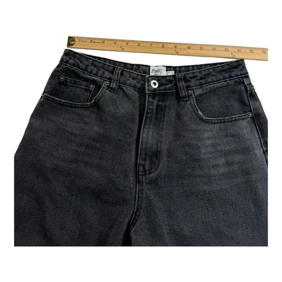 Princess Polly Zaiden Straight Leg Jeans Washed Black Denim US Size 6 - Picture 8 of 11